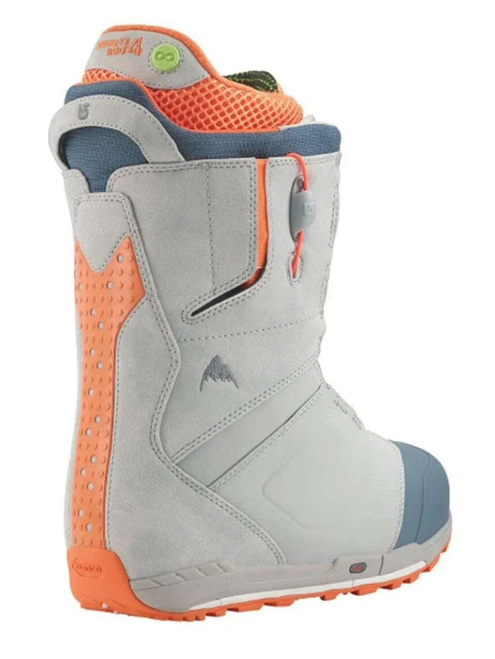 NEW $650 Burton Ion Snowboard Boots! 7 Asian Fit Light Gray With Orange Trim